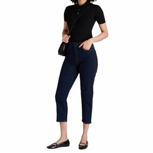 Theory $175 Treeca D deep blue cropped denim jeans size 26 brand new